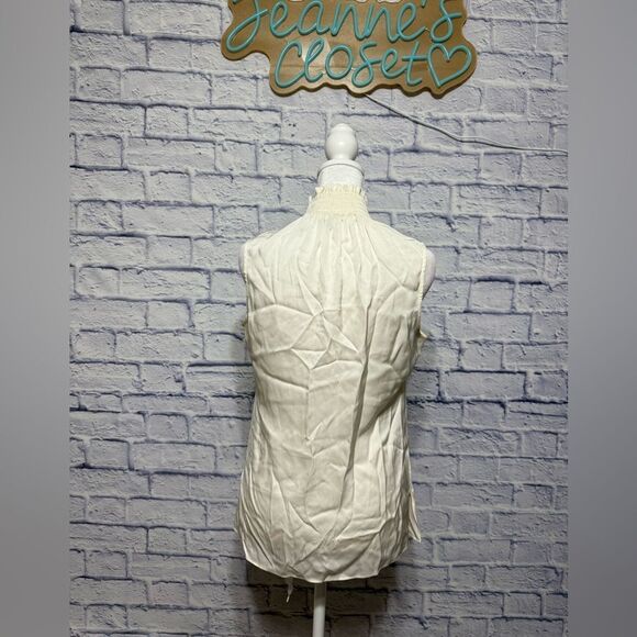 KOBI HALPERIN
Velma Sleeveless Smock-Neck Silk Blouse in cream - Picture 8 of 10